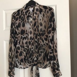 Chico’s animal print blouse